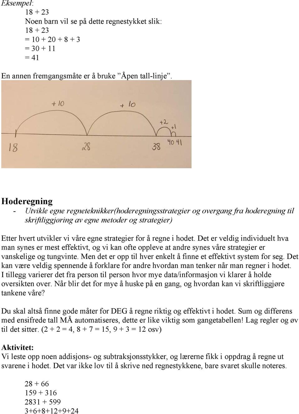 regne i hodet. Det er veldig individuelt hva man synes er mest effektivt, og vi kan ofte oppleve at andre synes våre strategier er vanskelige og tungvinte.