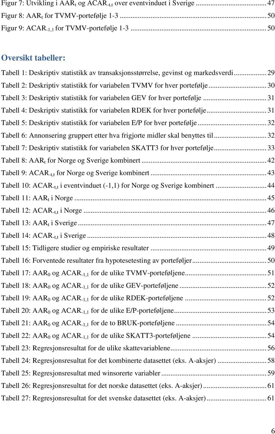 .. 30 Tabell 3: Deskriptiv statistikk for variabelen GEV for hver portefølje... 31 Tabell 4: Deskriptiv statistikk for variabelen RDEK for hver portefølje.