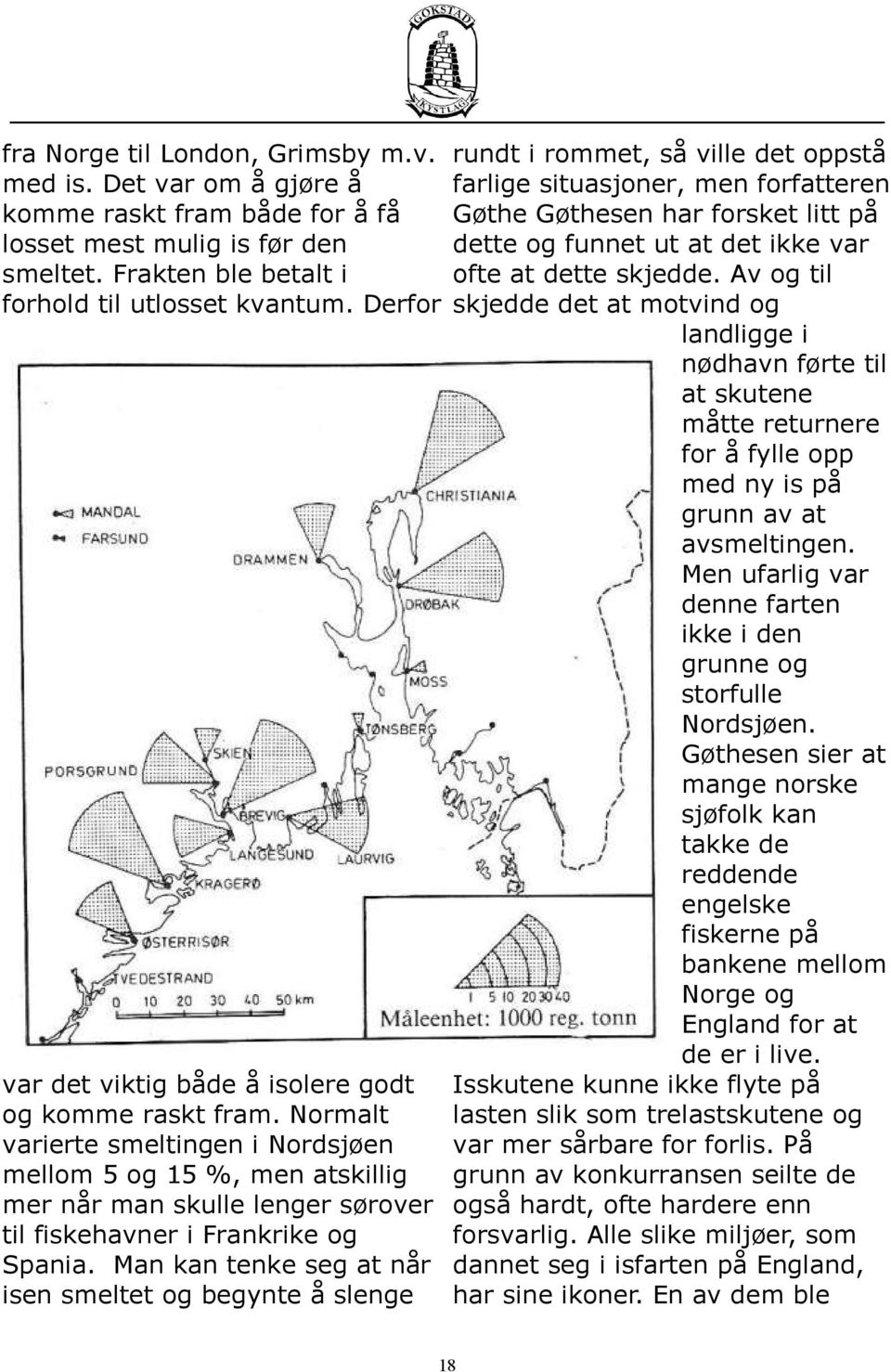 Normalt varierte smeltingen i Nordsjøen mellom 5 og 15 %, men atskillig mer når man skulle lenger sørover til fiskehavner i Frankrike og Spania.