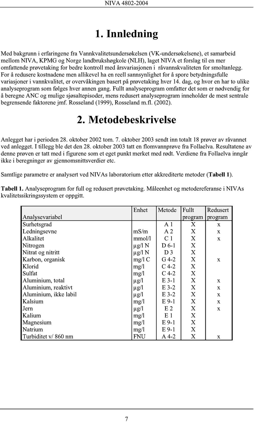 For å redusere kostnadene men allikevel ha en reell sannsynlighet for å spore betydningsfulle variasjoner i vannkvalitet, er overvåkingen basert på prøvetaking hver 14.