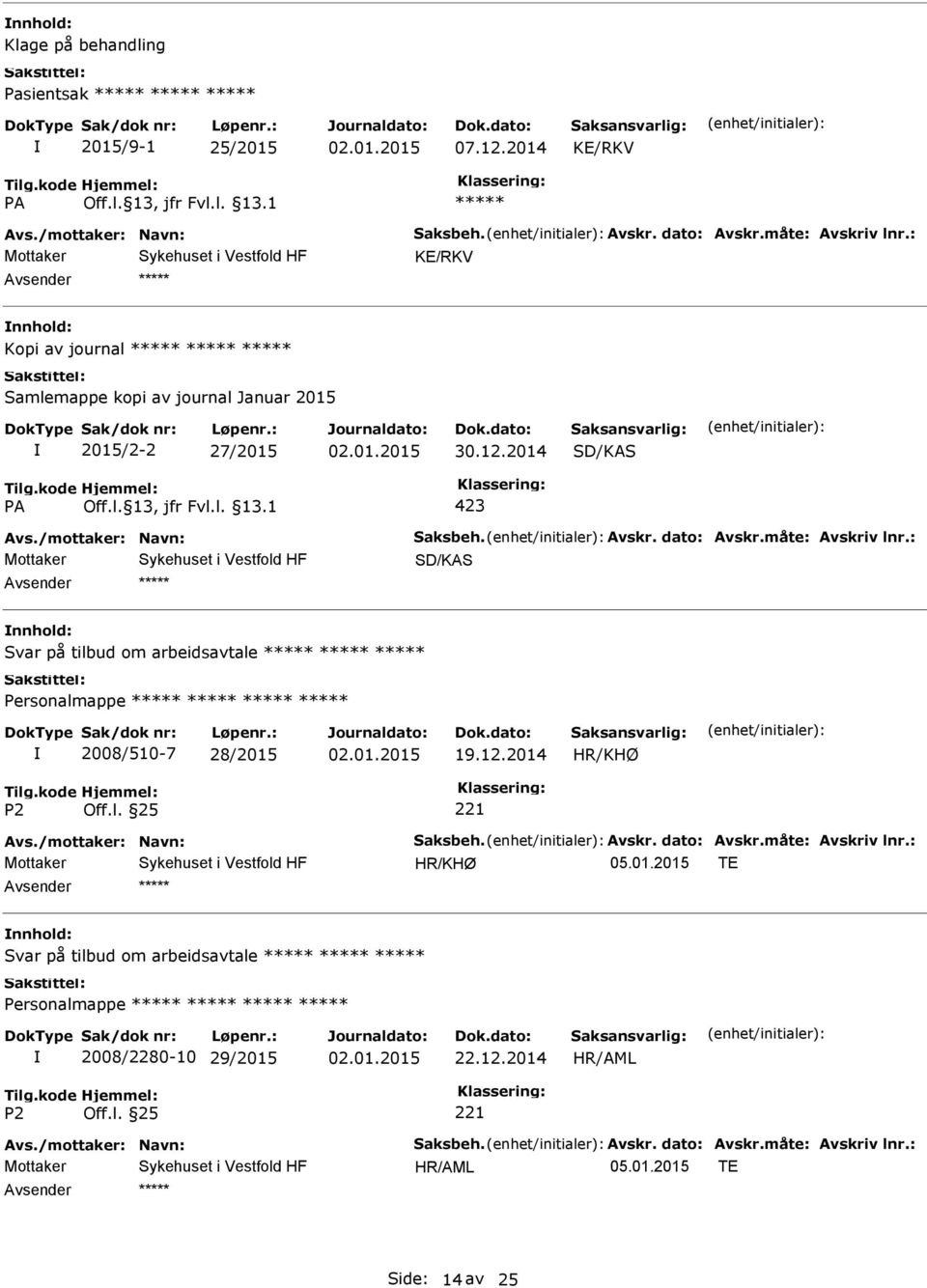 dato: Avskr.måte: Avskriv lnr.: SD/KAS Svar på tilbud om arbeidsavtale 2008/510-7 28/2015 Avs./mottaker: Navn: Saksbeh. Avskr. dato: Avskr.