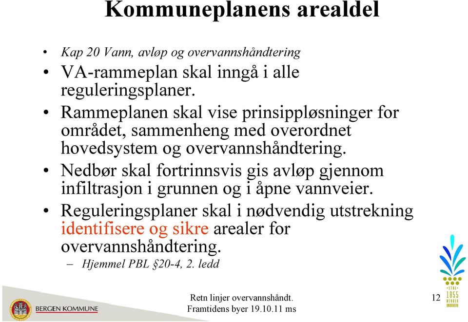 Rammeplanen skal vise prinsippløsninger for området, sammenheng med overordnet hovedsystem og