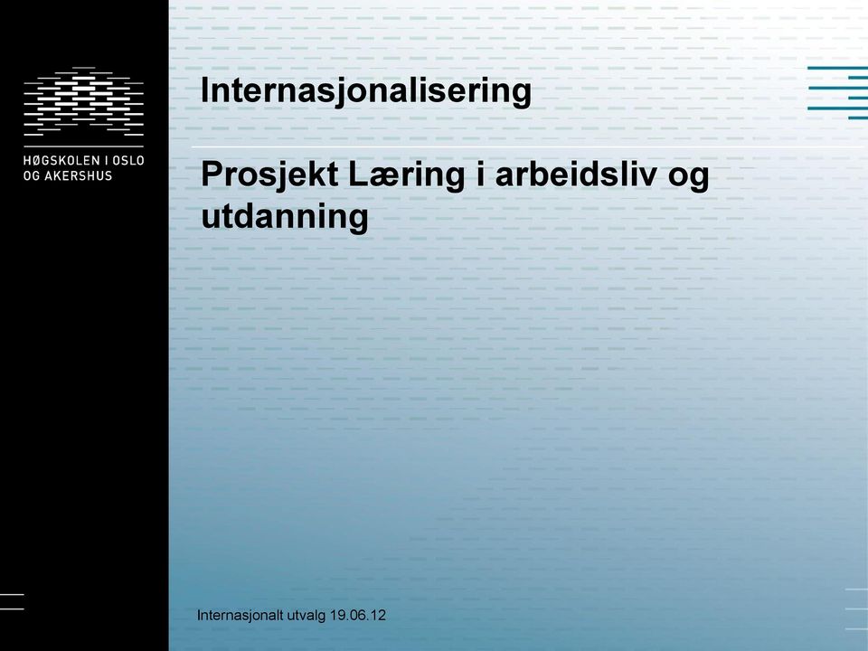 arbeidsliv og utdanning