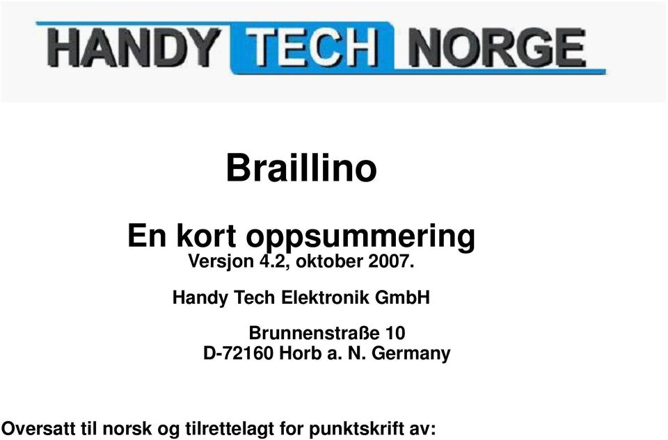 Handy Tech Elektronik GmbH Brunnenstraße 10