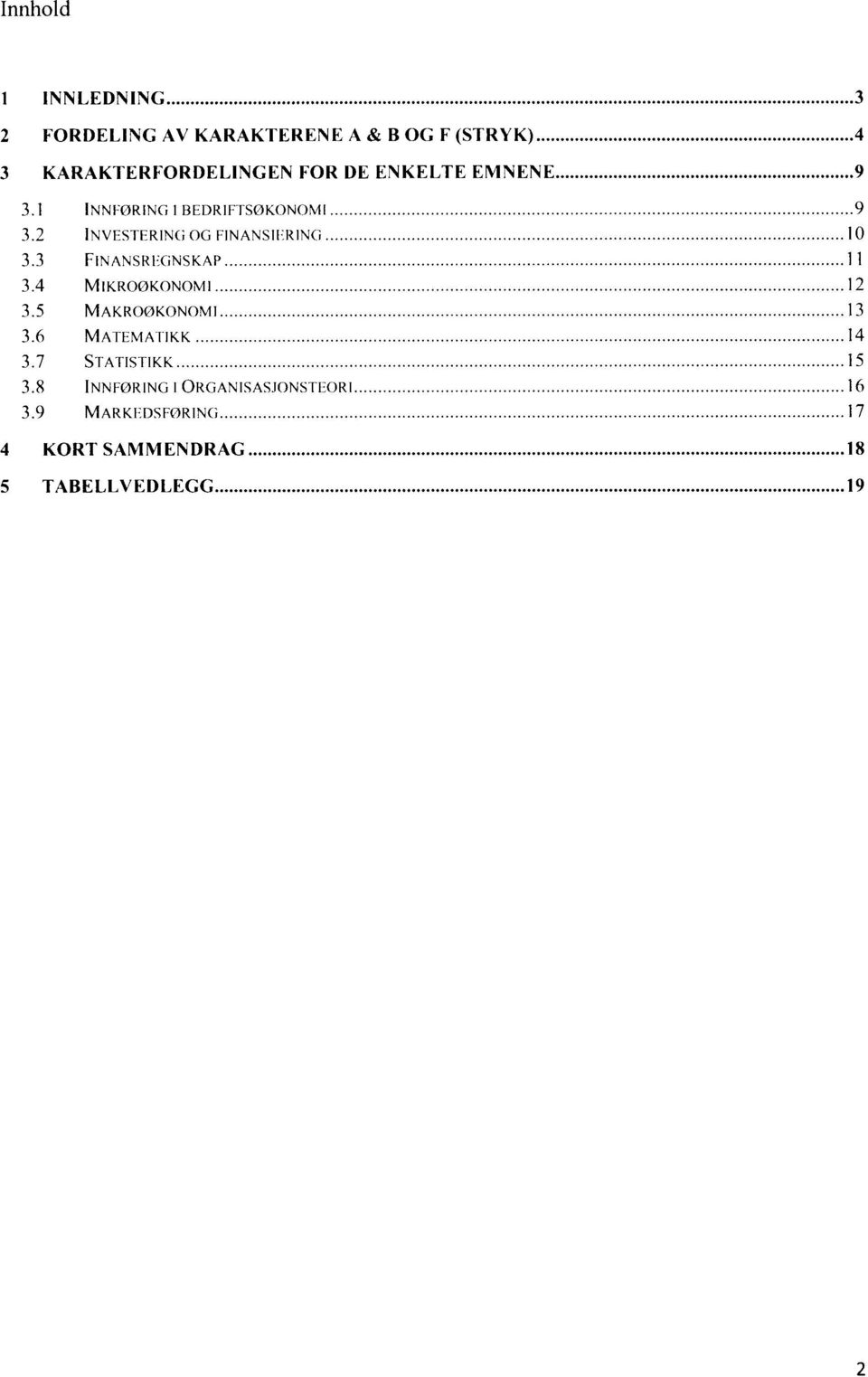 3 FINANSREGNSKAP 11 3.4 MIKROØKONOM I 12 3.5 MAKROØKONOMI 13 3.6 MATEMA I IKK 14 3.
