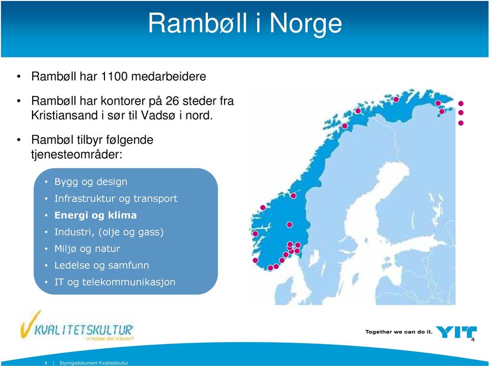 Rambøl tilbyr følgende tjenesteområder: Bygg og design Infrastruktur og transport