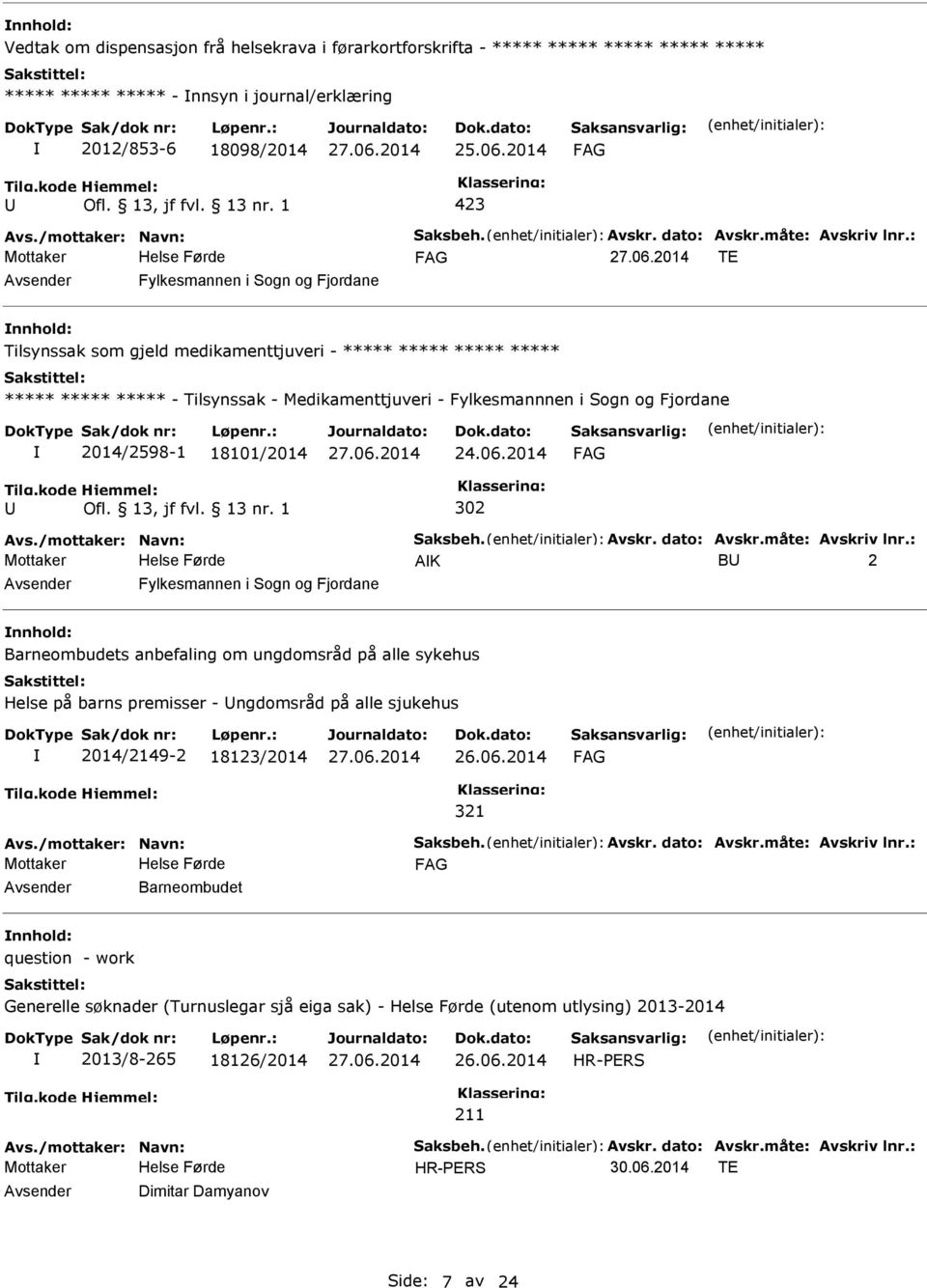 Fjordane 2014/2598-1 18101/2014 24.06.