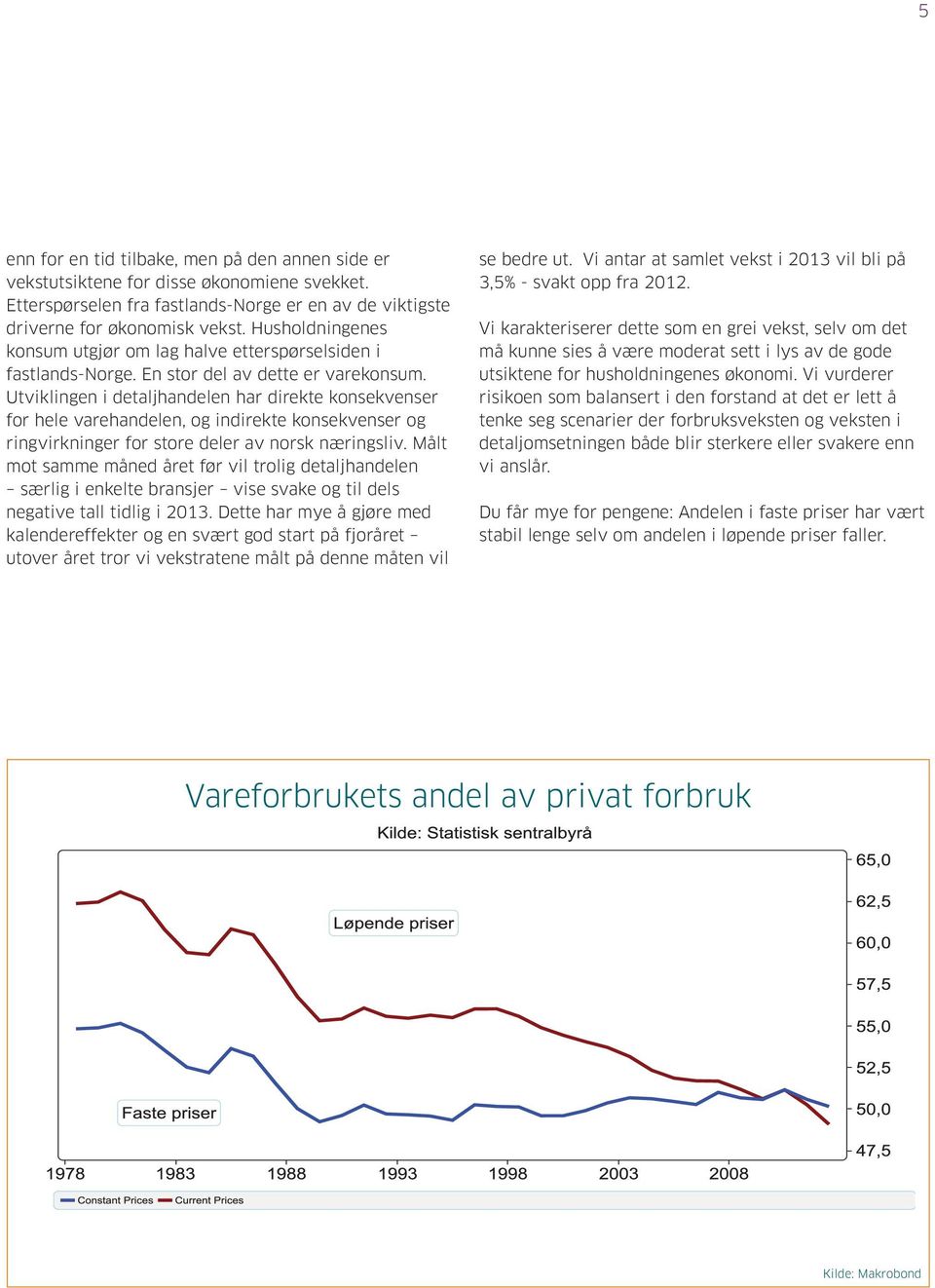 Utviklingen i detaljhandelen har direkte konsekvenser for hele varehandelen, og indirekte konsekvenser og ringvirkninger for store deler av norsk næringsliv.