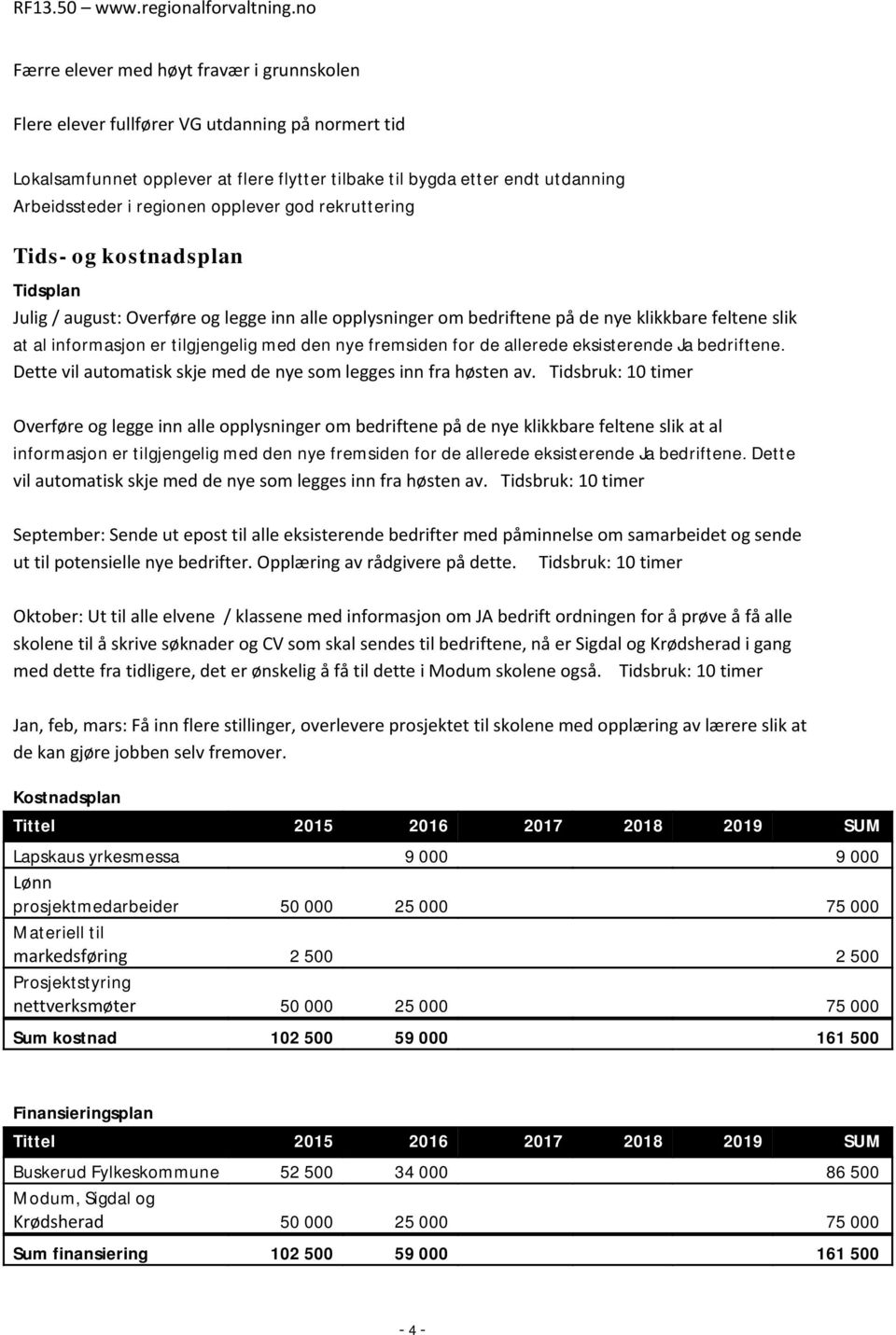 den nye fremsiden for de allerede eksisterende Ja bedriftene. Dette vil automatisk skje med de nye som legges inn fra høsten av.