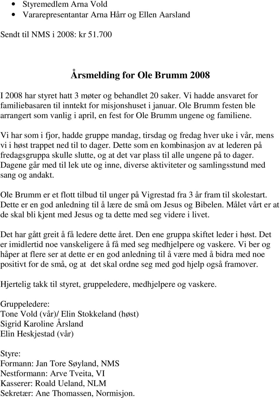 Vi har som i fjor, hadde gruppe mandag, tirsdag og fredag hver uke i vår, mens vi i høst trappet ned til to dager.