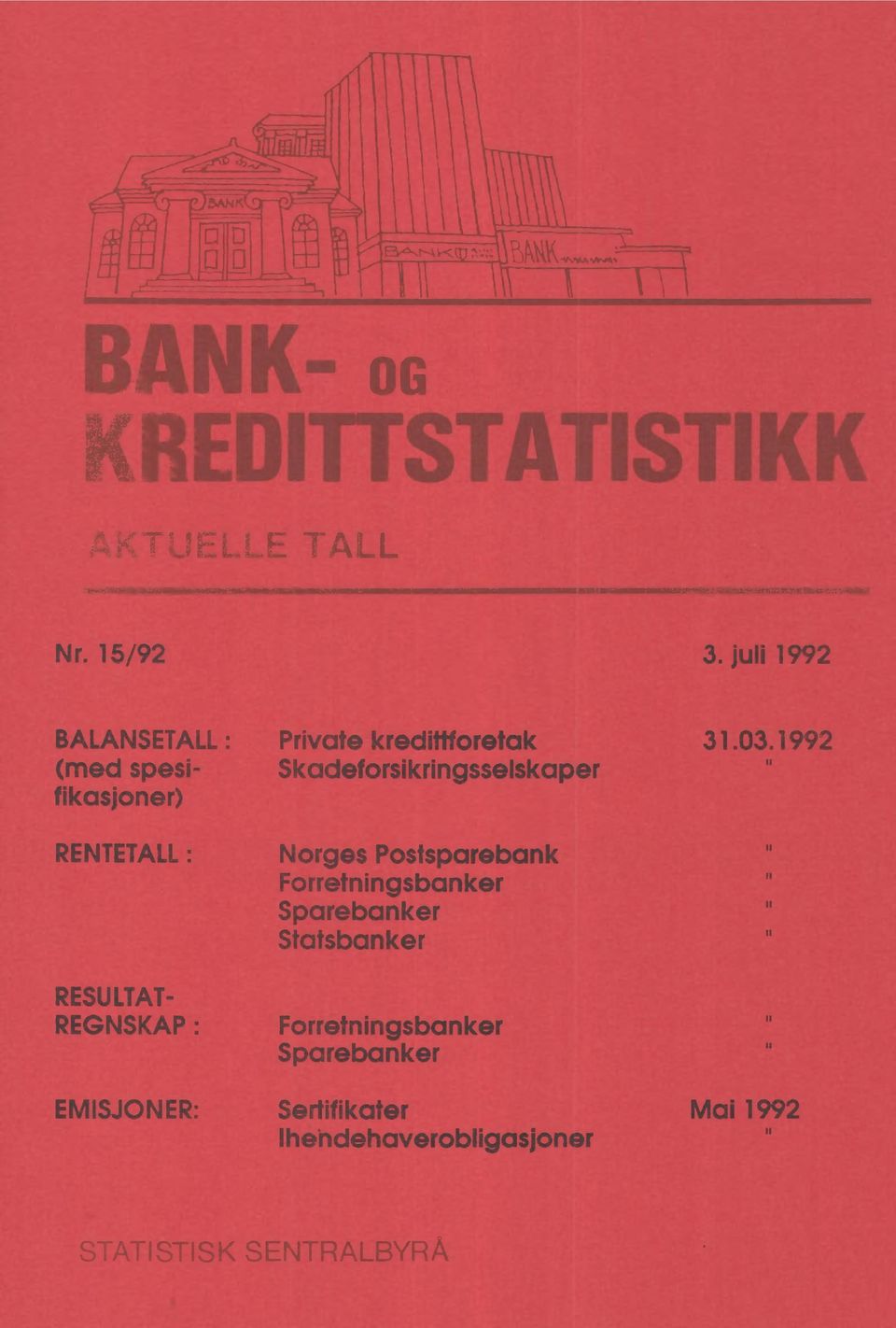 Postsparebank Forretningsbanker Sparebanker Statsbanker RESULTAT- REGNSKAP