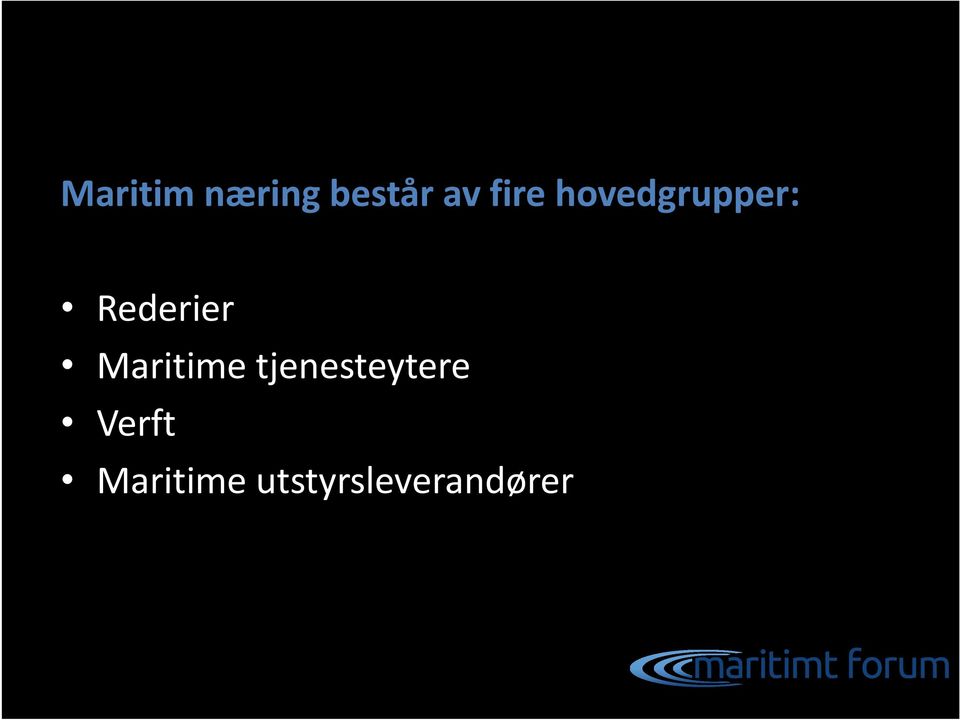 Maritime tjenesteytere