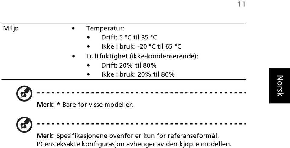 80% Merk: * Bare for visse modeller.