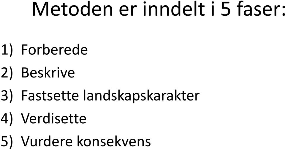 Fastsette landskapskarakter 4)