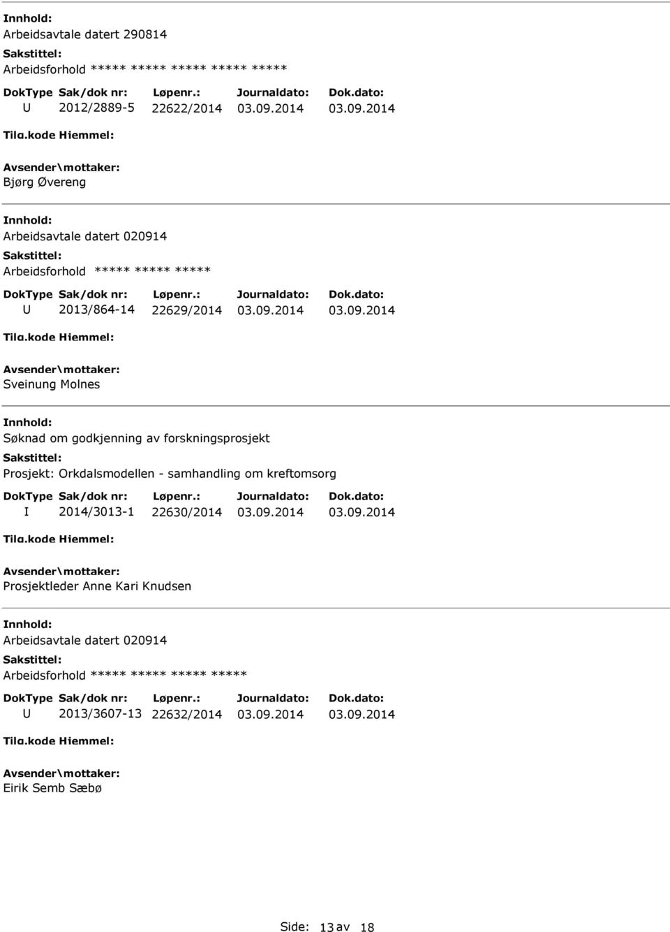 av forskningsprosjekt Prosjekt: Orkdalsmodellen - samhandling om kreftomsorg 2014/3013-1 22630/2014 Prosjektleder Anne