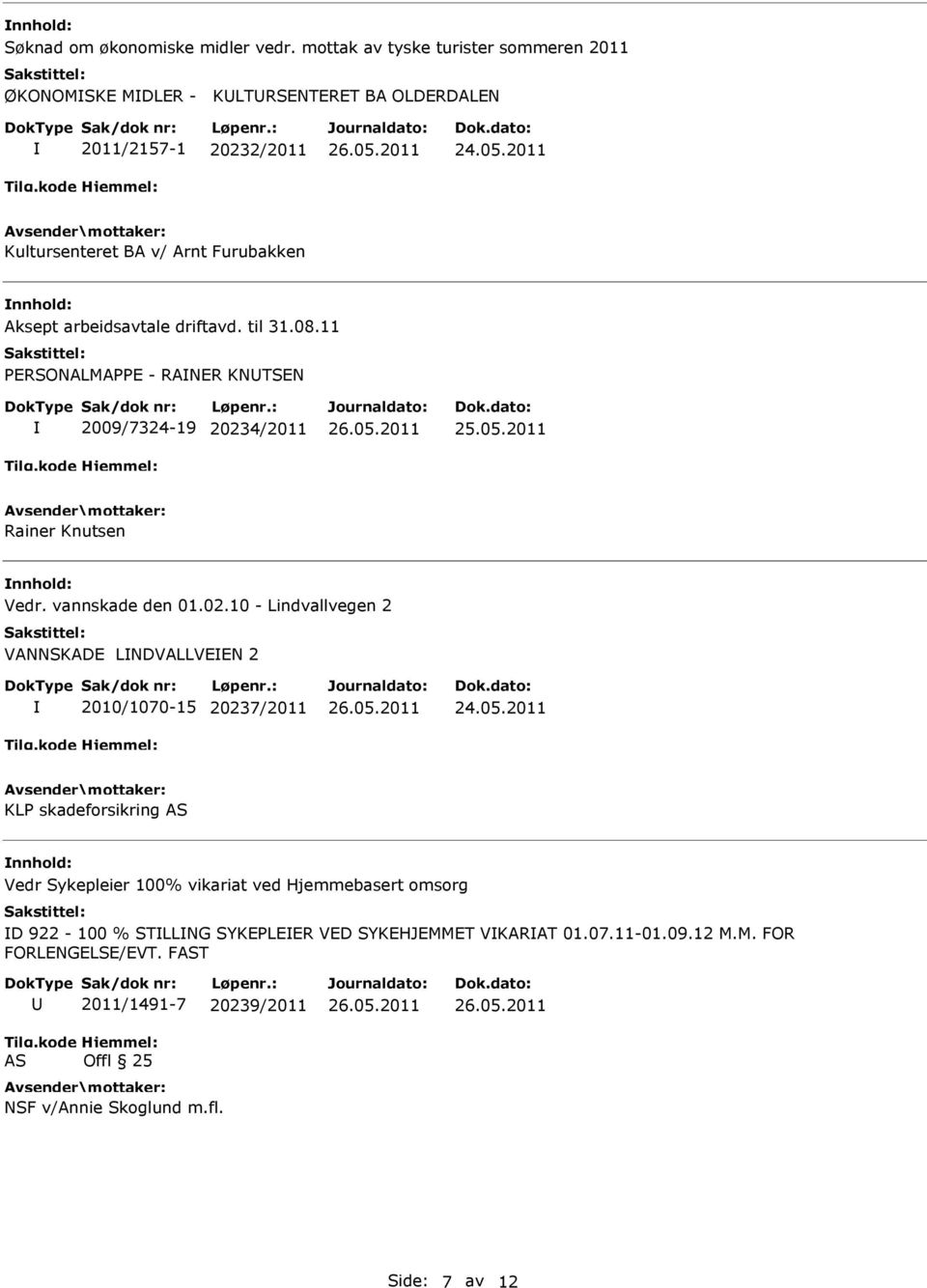 arbeidsavtale driftavd. til 31.08.11 PERSONALMAPPE - RANER KNTSEN 2009/7324-19 2023