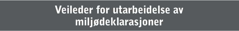 miljødeklarasjon 