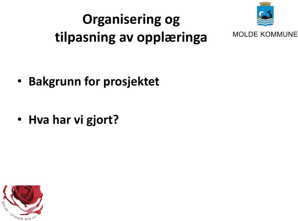 opplæringa Bakgrunn