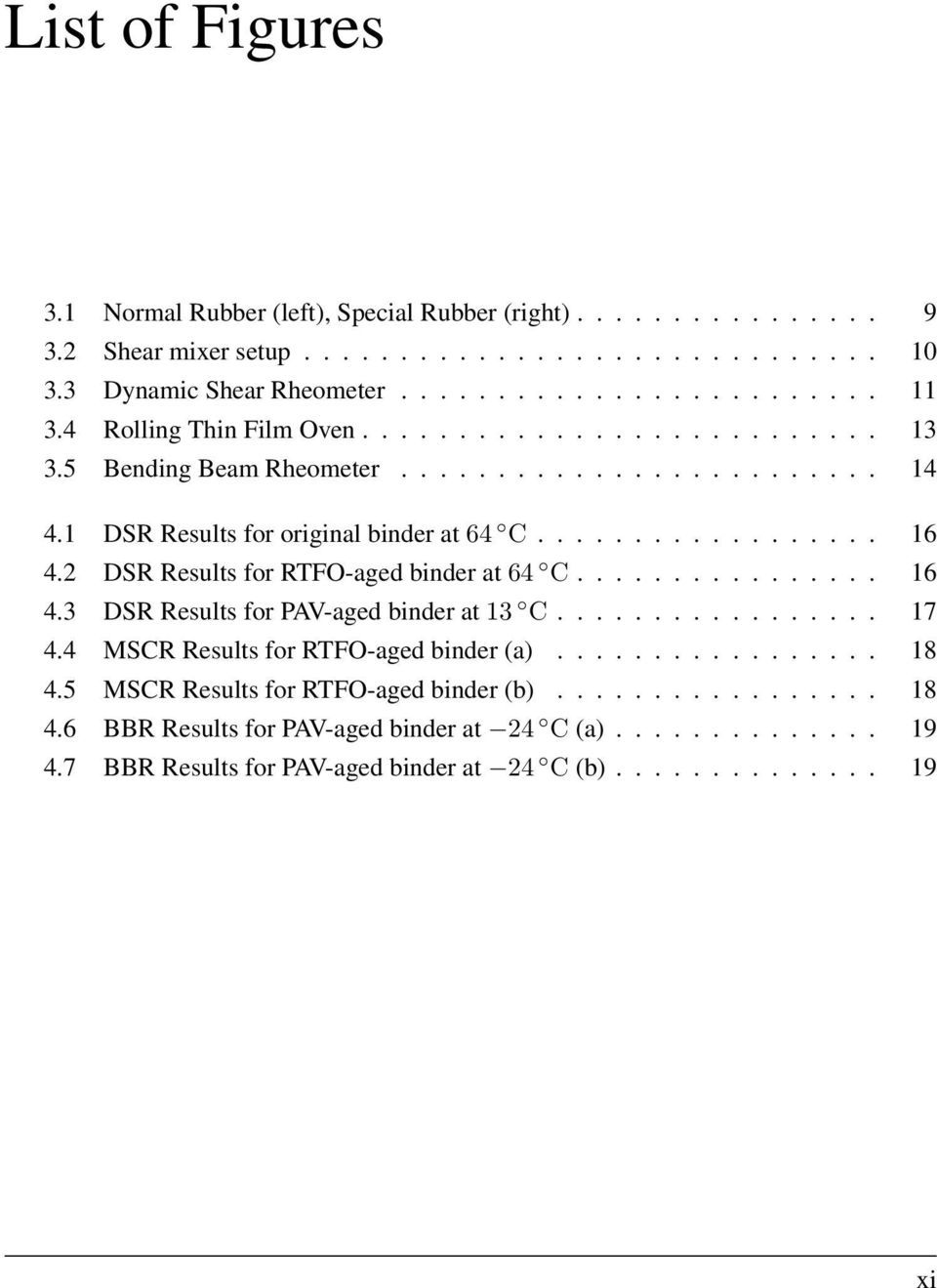 2 DSR Results for RTFO-aged binder at 64 C................ 16 4.3 DSR Results for PAV-aged binder at 13 C................. 17 4.4 MSCR Results for RTFO-aged binder (a)................. 18 4.