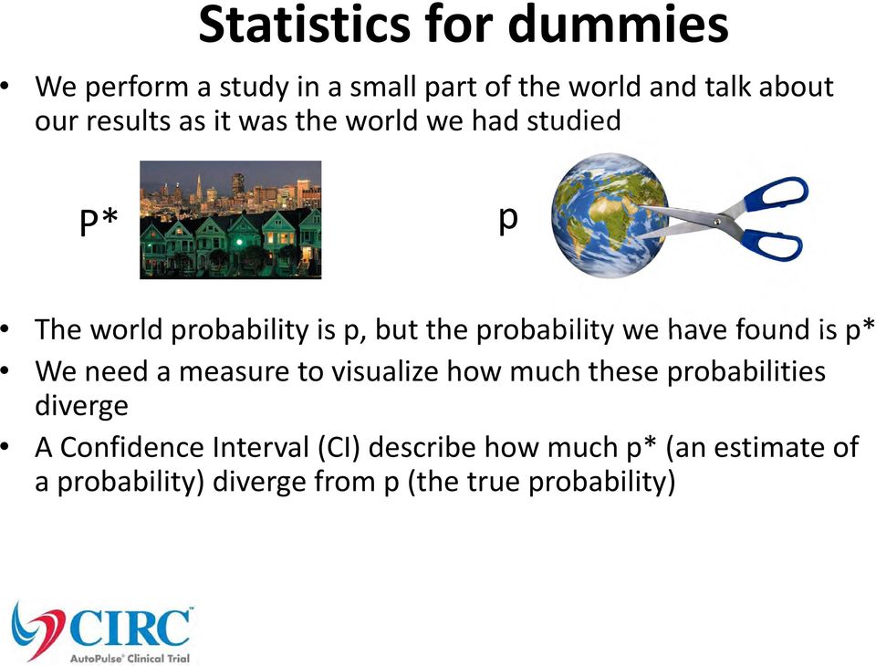 found is p* We need a measure to visualize how much these probabilities diverge A Confidence
