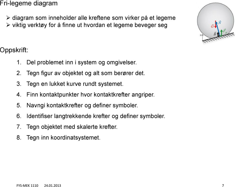 Tegn en lukket kuve undt systemet. 4. inn kontaktpunkte hvo kontaktkefte angipe. 5. Navngi kontaktkefte og define symbole.