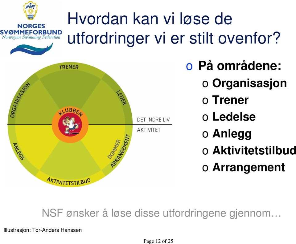 Aktivitetstilbud o Arrangement NSF ønsker å løse disse