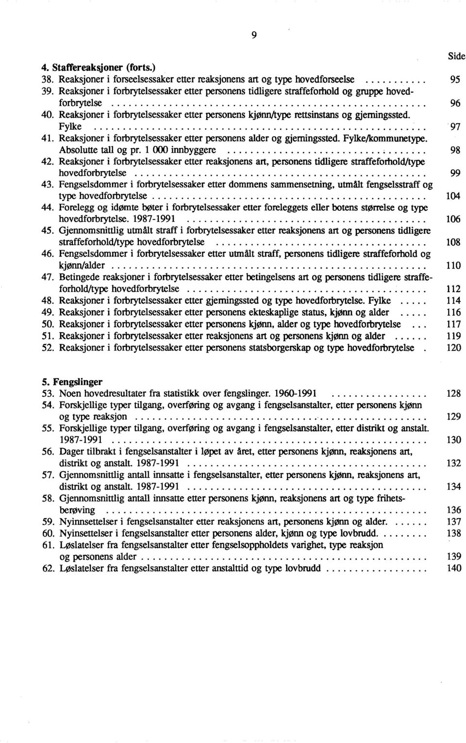 Fylke 97. Reaksjoner i forbrytelsessaker etter personens alder og gjerningssted. Fylke/kommunetype. Absolutte tall og pr. 000 innbyggere 98.