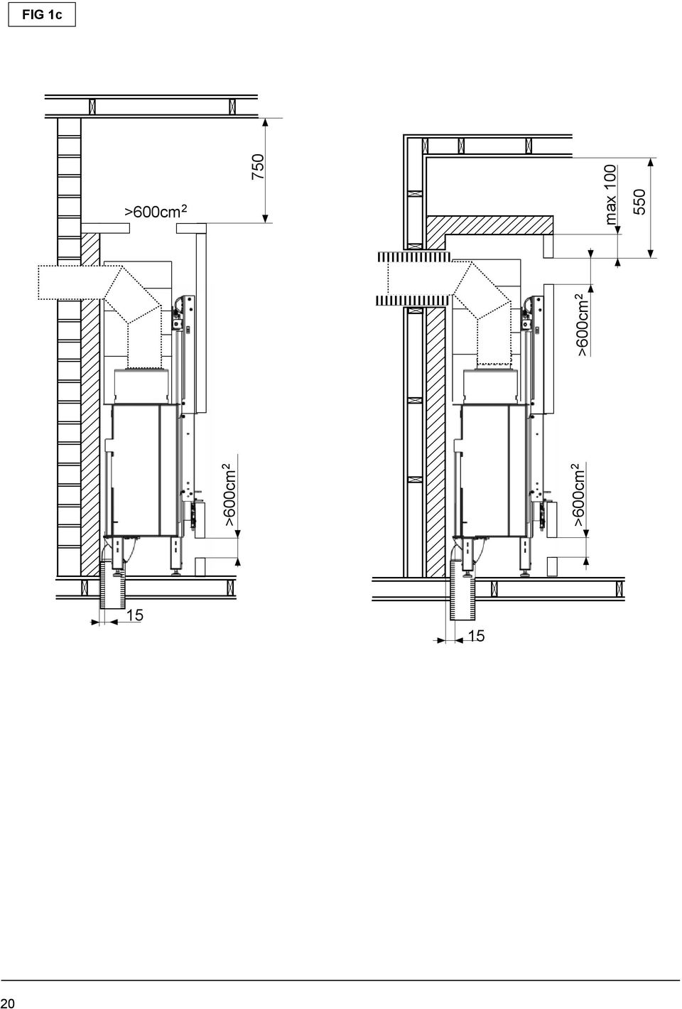 >600cm 2 >600cm