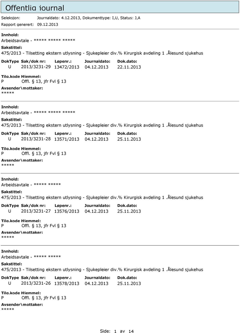 2013 Arbeidsavtale - 2013/3231-29 13472/2013 22.11.