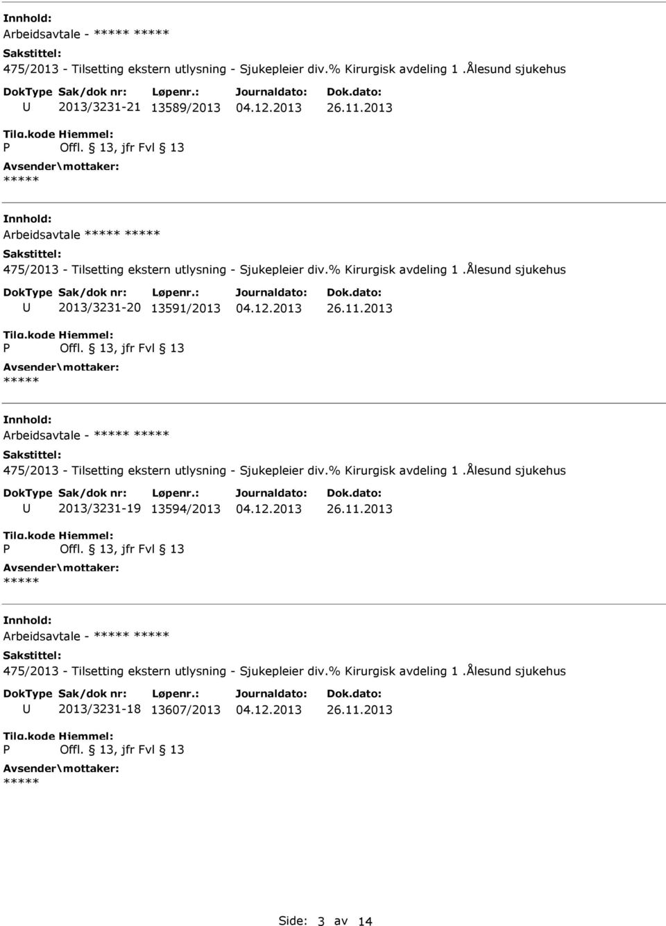 Arbeidsavtale - 2013/3231-19 13594/2013