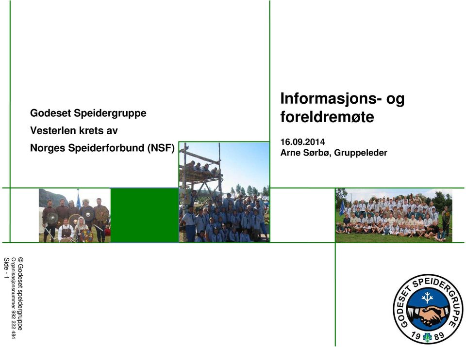 (NSF) Informasjons- og foreldremøte