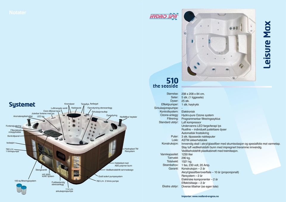 høytrykk Hydropure Ozone system.