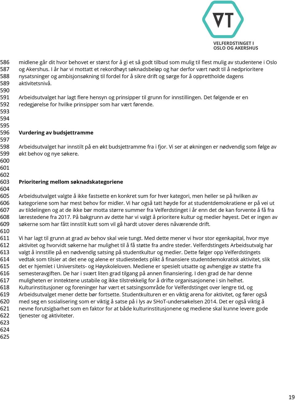 I år har vi mottatt et rekordhøyt søknadsbeløp og har derfor vært nødt til å nedprioritere nysatsninger og ambisjonsøkning til fordel for å sikre drift og sørge for å opprettholde dagens