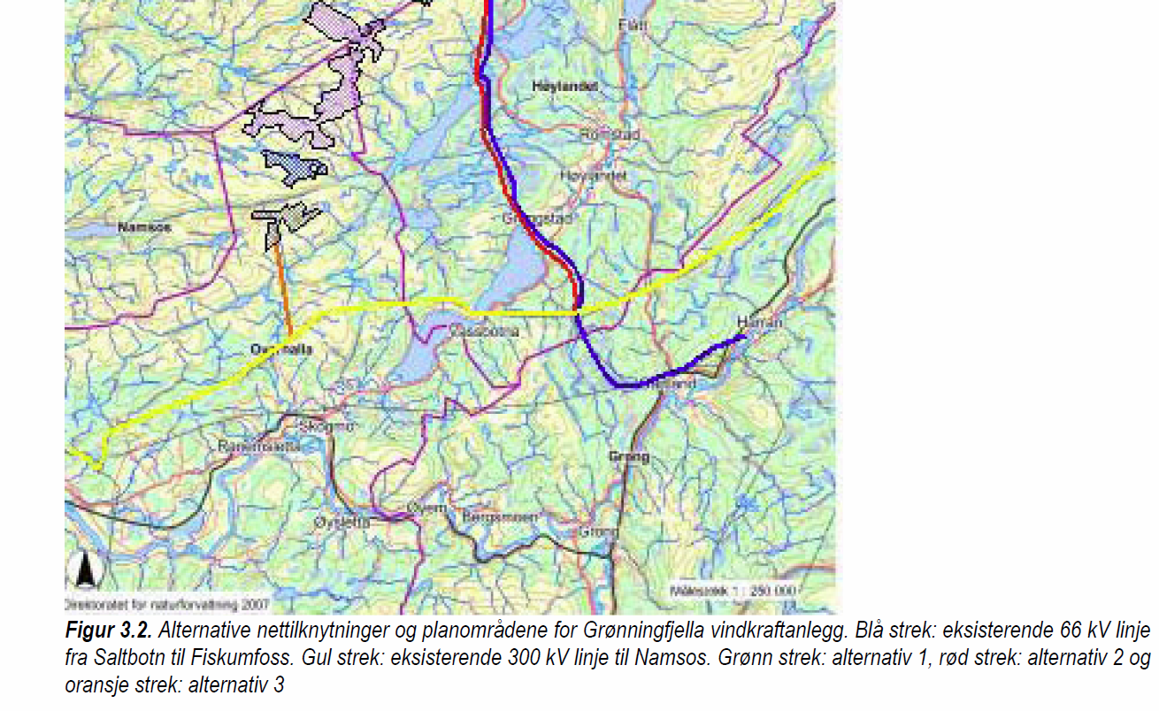 Basert på vindestimater og en foreløpig evaluering av mølleplassering fra Kjeller Vindteknikk er det vurder en følgende utbyggingsløsning: 126 vindturbiner á 3 MW (totalt installert effekt = 378 MW)