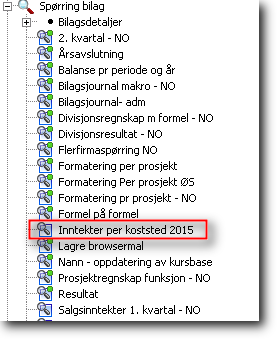 Hvordan du lagrer en spørring Etter at du har lagret spørringen høyreklikker du i menyen og velger Oppdater meny, for å oppdatere menyen med den nye spørringen din.