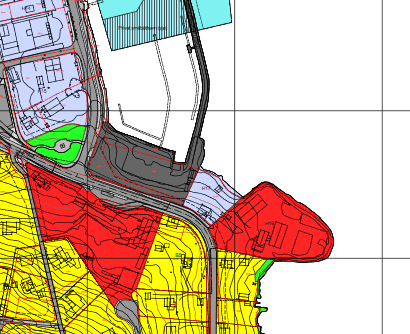 Kommuneplanens arealdel (KPA) Figur 1: Gjeldende kommuneplan for Vestnes kommune 2015 2025. Planområdet er avmerket med rød sirkel. Figur 2: Gjeldende sentrumsplan for Helland sentrum.