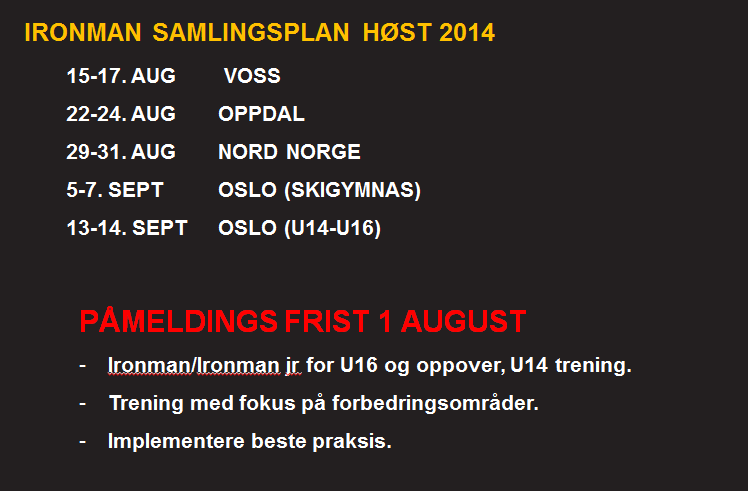 Samlinger høsten 2014 Over 300 utøvere har gjennomført testen God