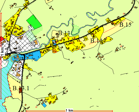 Eidsvåg øst sør B13 Boligområde Stubøgjelen Arealet ligger ca 400 meter øst for Eidsvåg sentrum i nærheten av Remmen møbelfabrikk. B 13 ligger inntil registrert naturtype Eidsvågelva, BN 00022255.