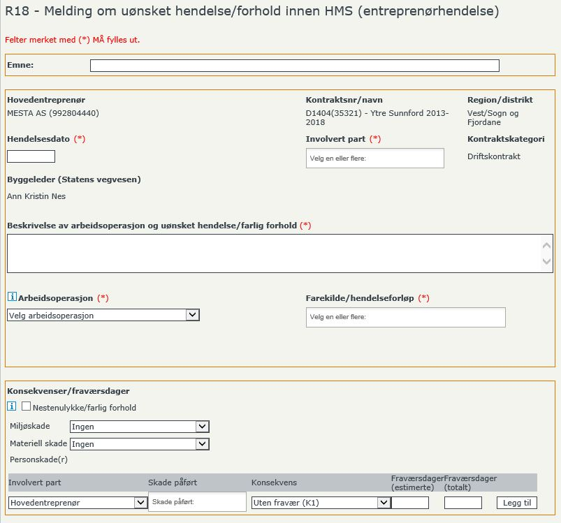 2 Appendix A - Innrapportering av R-skjema 107 R18 Melding