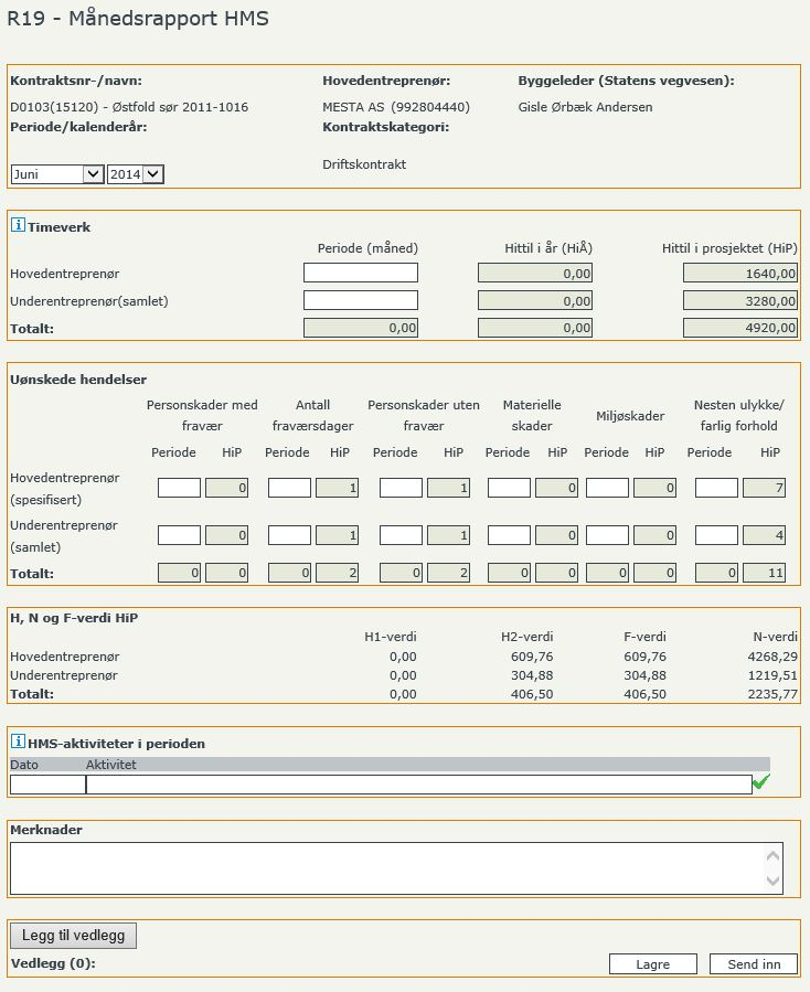 3 Appendix A - Innrapportering av