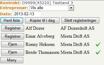 2.2.2 Del III - For entreprenører 98 Logg ut Ved klikk på knappen Logg ut blir man logget ut av siden og blir rutet til innloggingssiden vist i "Innlogging". 2.