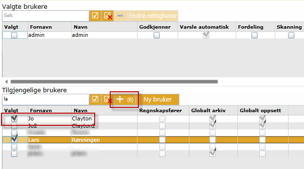 5. Når alle valgene er slik du vil ha dem, klikk Opprett. Du ser den så snart du oppdaterer skjermen. Gi eksisterende brukere tilgang til en eller flere klienter OBS!