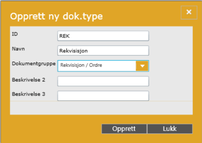 For å jobbe med dokumenttyper må du gå inn i fanene Klientoppsett. 1. Velg den klienten du vil jobbe med, på vanlig måte ved å markere den i listen på venstre side. 2. Klikk deretter på Dok.type. 3.