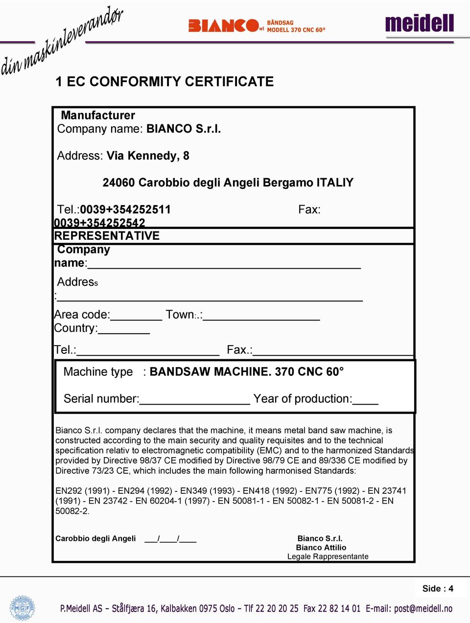 370 CNC Fax 60 : Serial 