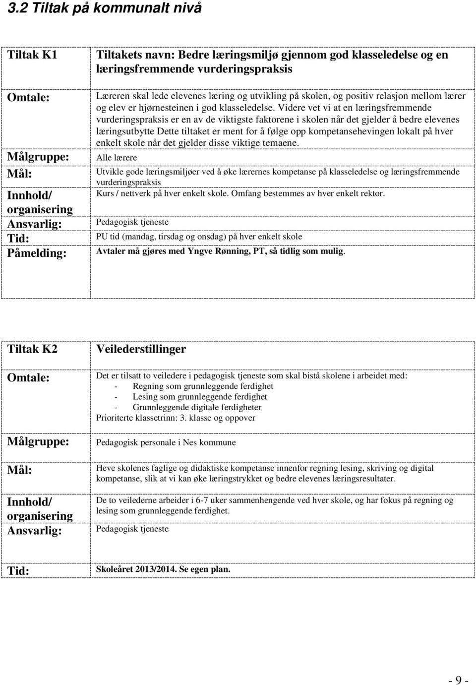 Videre vet vi at en læringsfremmende vurderingspraksis er en av de viktigste faktorene i skolen når det gjelder å bedre elevenes læringsutbytte Dette tiltaket er ment for å følge opp