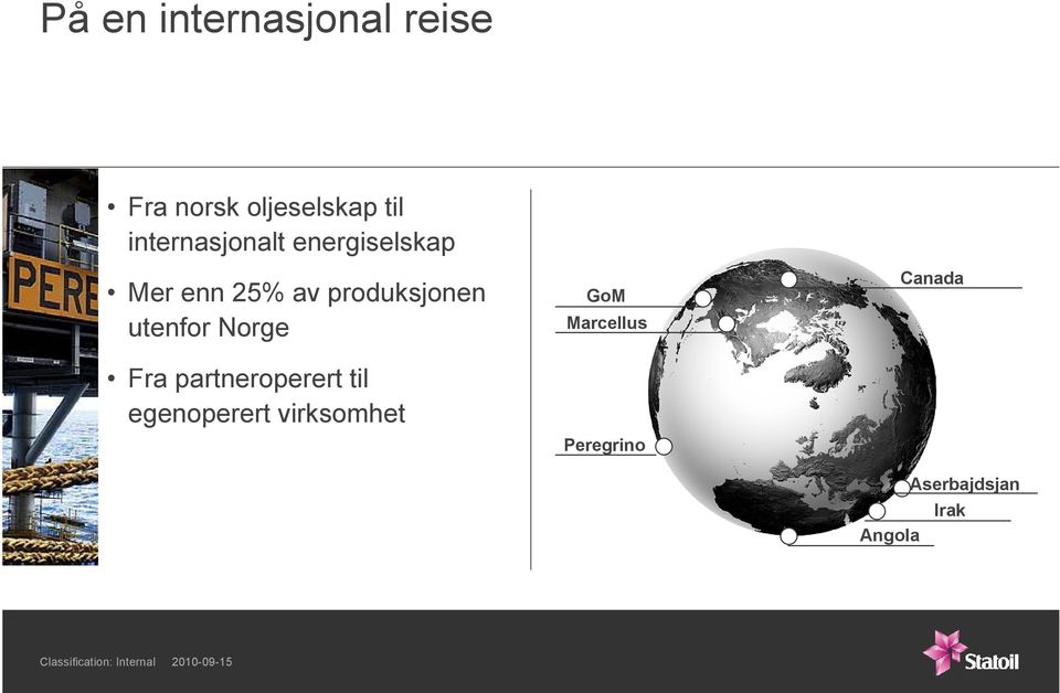 produksjonen utenfor Norge Fra partneroperert til