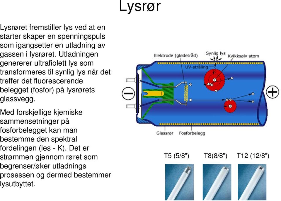 lysrørets glassvegg.