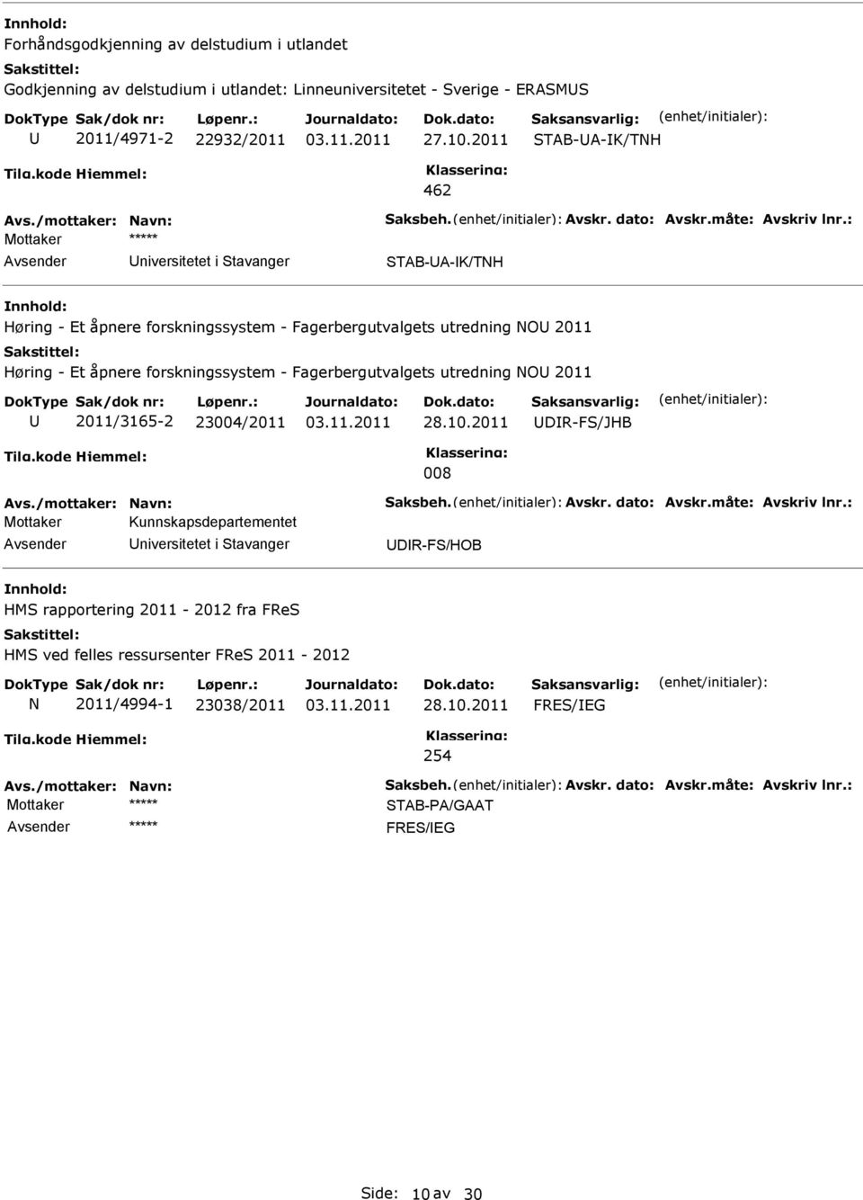 forskningssystem - Fagerbergutvalgets utredning NO 2011 2011/3165-2 23004/2011 28.10.