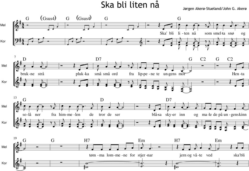 19 bruk -ne strå pluk-ka små små ord fra tror de ser blå-sa tm - ma lom-me -ne for Ska' bli