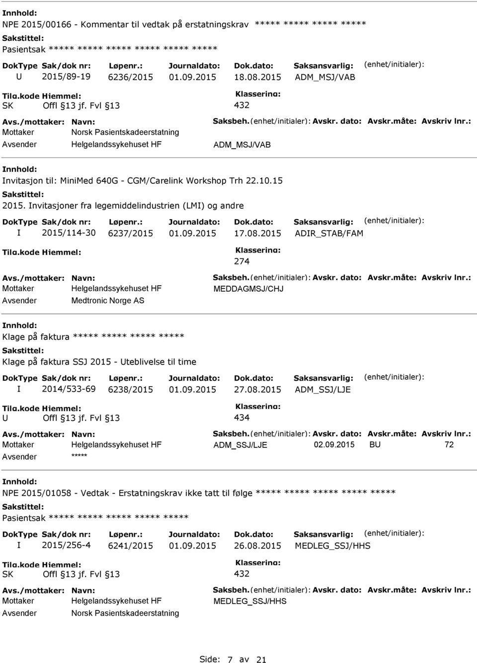 nvitasjoner fra legemiddelindustrien (LM) og andre 2015/114-30 6237/2015 17.08.